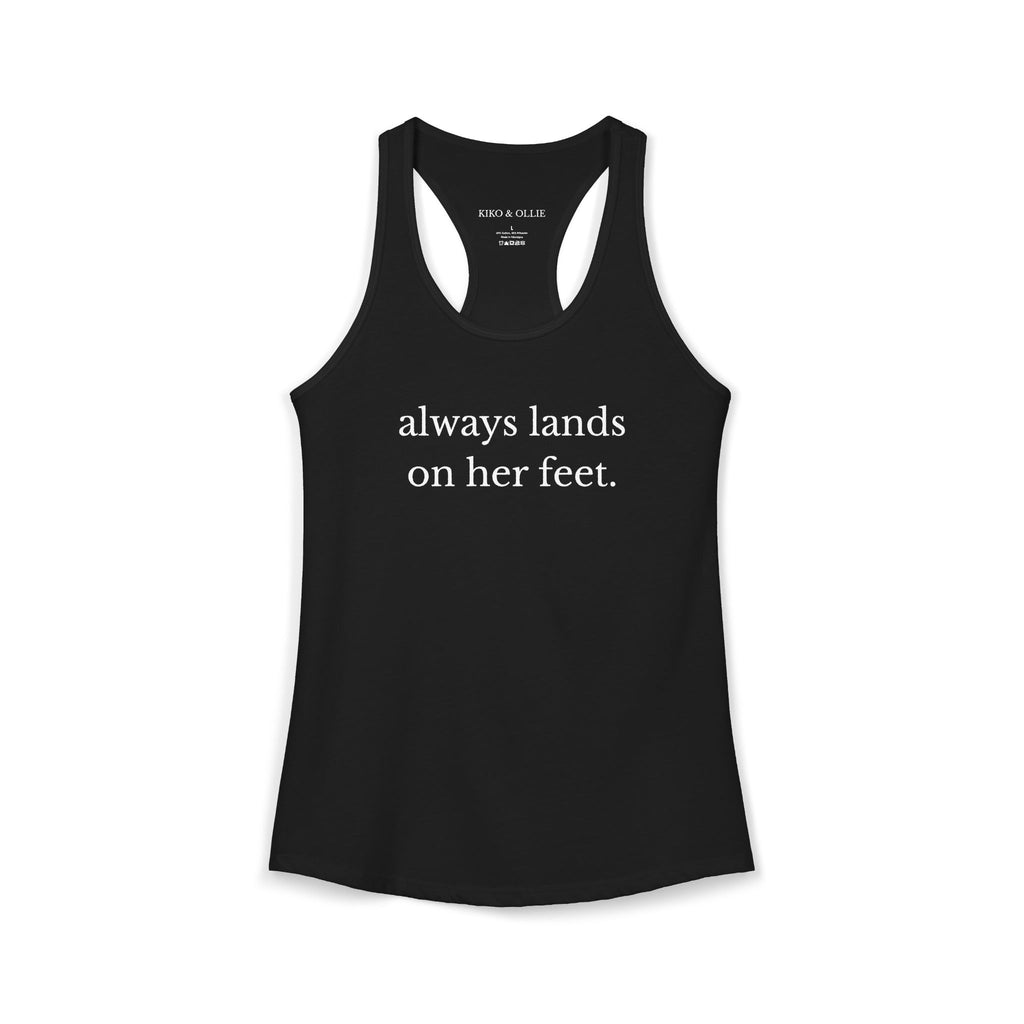 Always Lands on Her Feet Racerback Tank