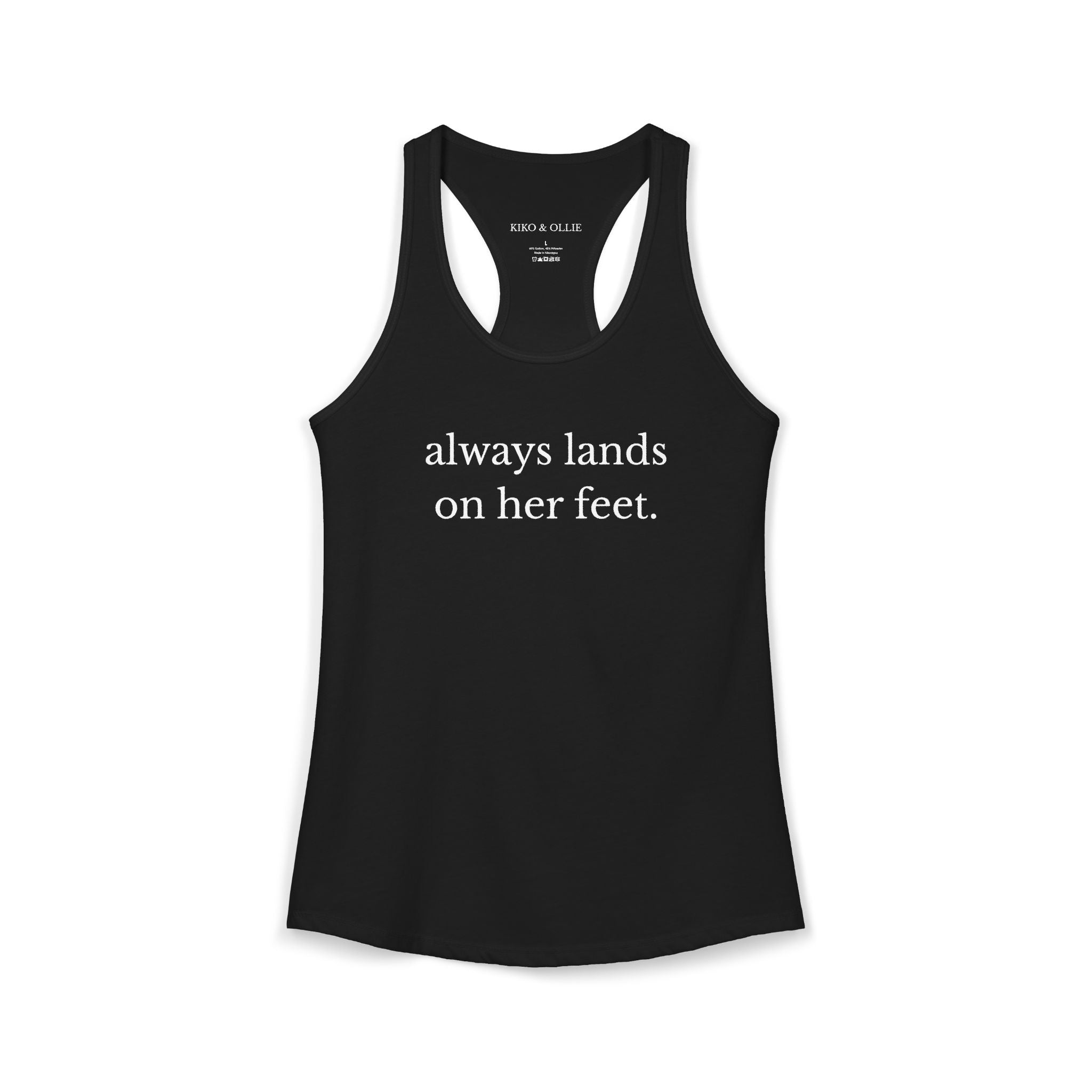 Always Lands on Her Feet Racerback Tank