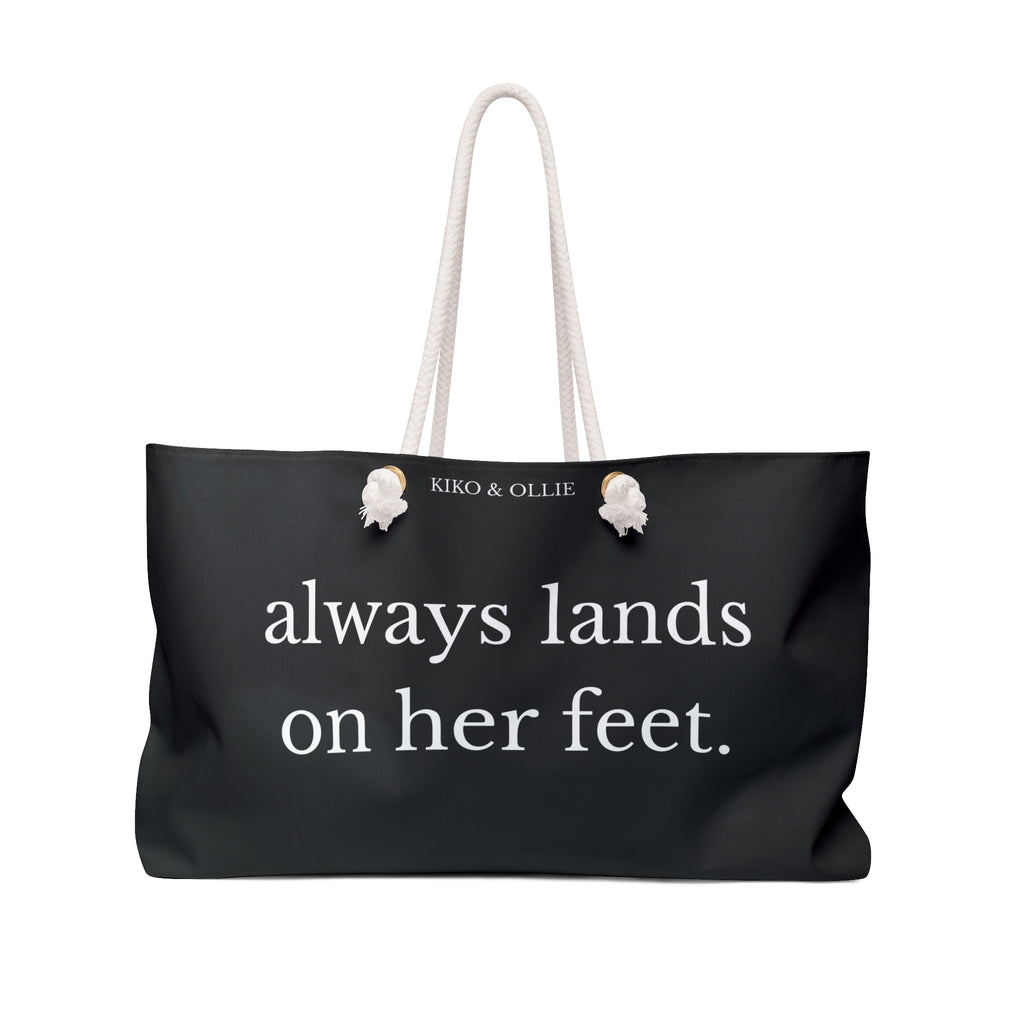Always Lands on Her Feet Weekender Tote